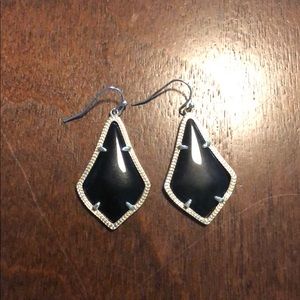Kendra Scott Alex drop earrings in gold and black
